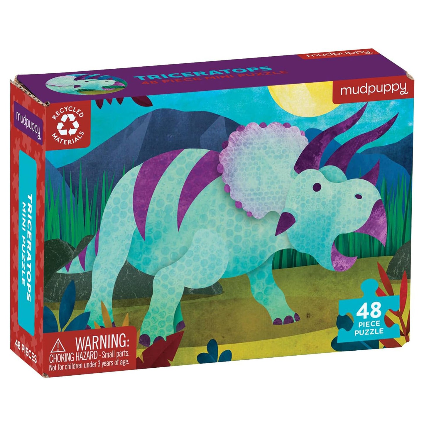 Mudpuppy Mini Puzzle: Triceratops