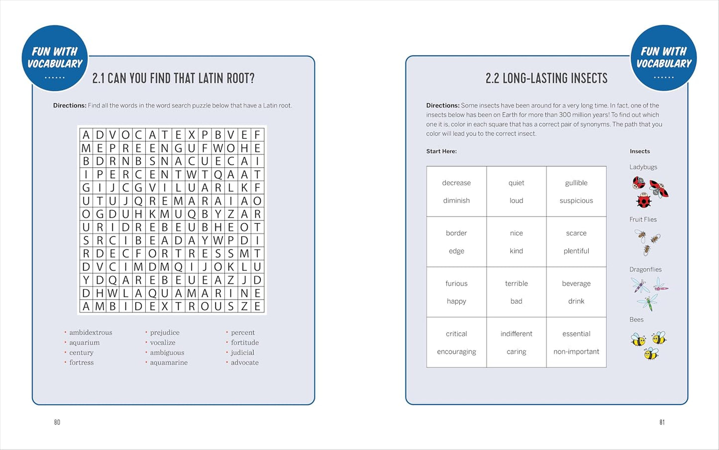 Vocabulary Workbook for Grades 3, 4, and 5
