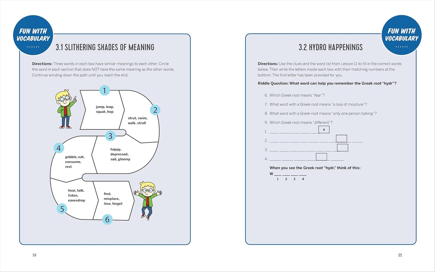 Vocabulary Workbook for Grades 3, 4, and 5