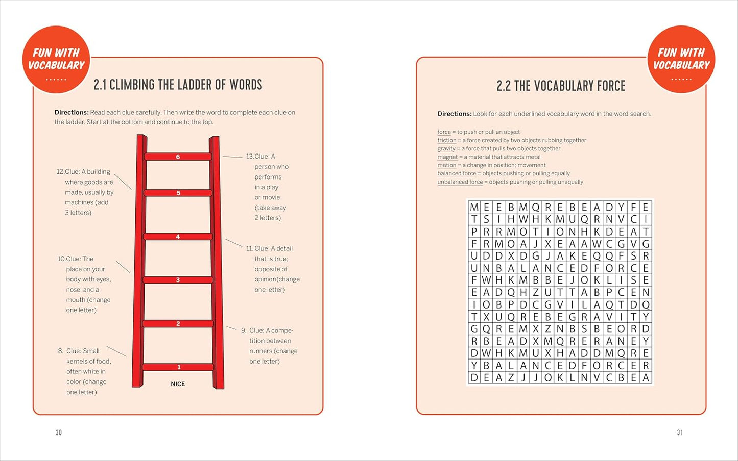 Vocabulary Workbook for Grades 3, 4, and 5