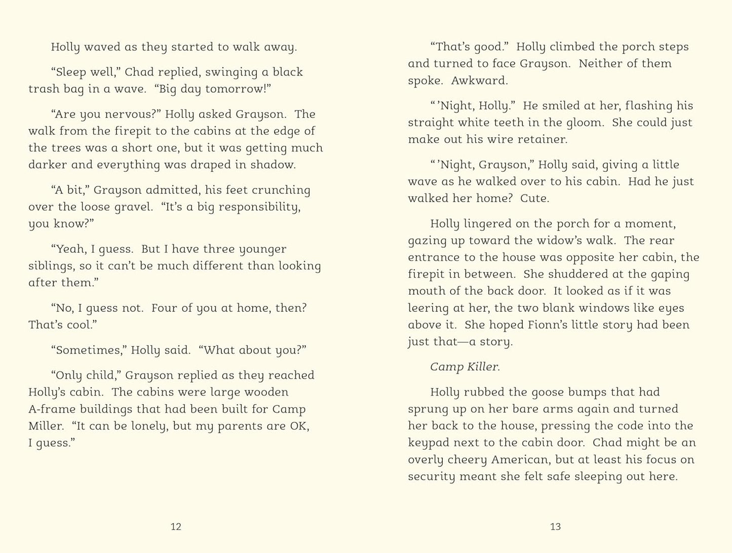 High Readability: Welcome to Camp Killer