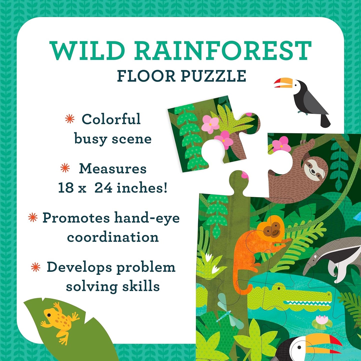 Petit Collage 24 Piece Floor Puzzle: Wild Rainforest