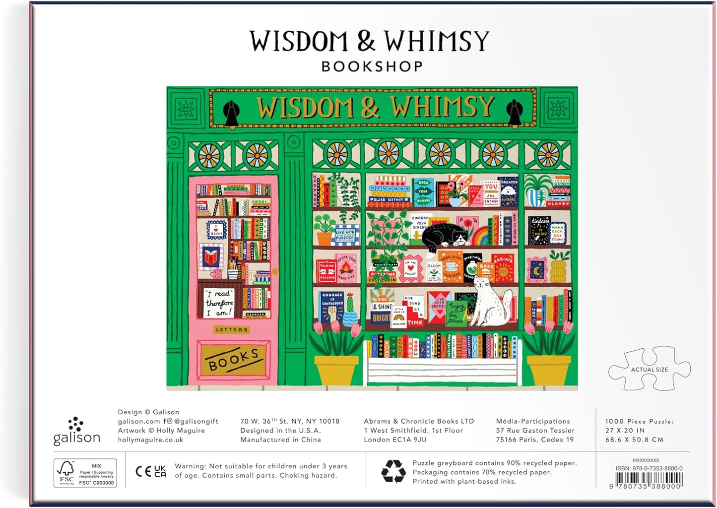Wisdom & Whimsy Bookshop 1,000 Piece Puzzle