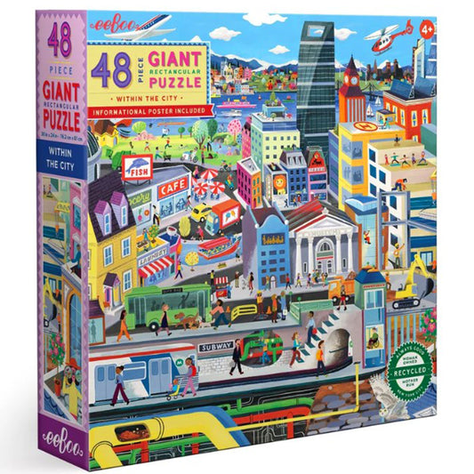 Eeboo Within the City 48 Piece Giant Puzzle