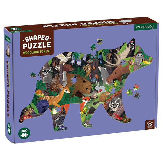 Mudpuppy 300 Piece Shaped Puzzle - Woodland Forest