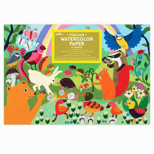 Eeboo Woodland Rainbow Watercolor Pad